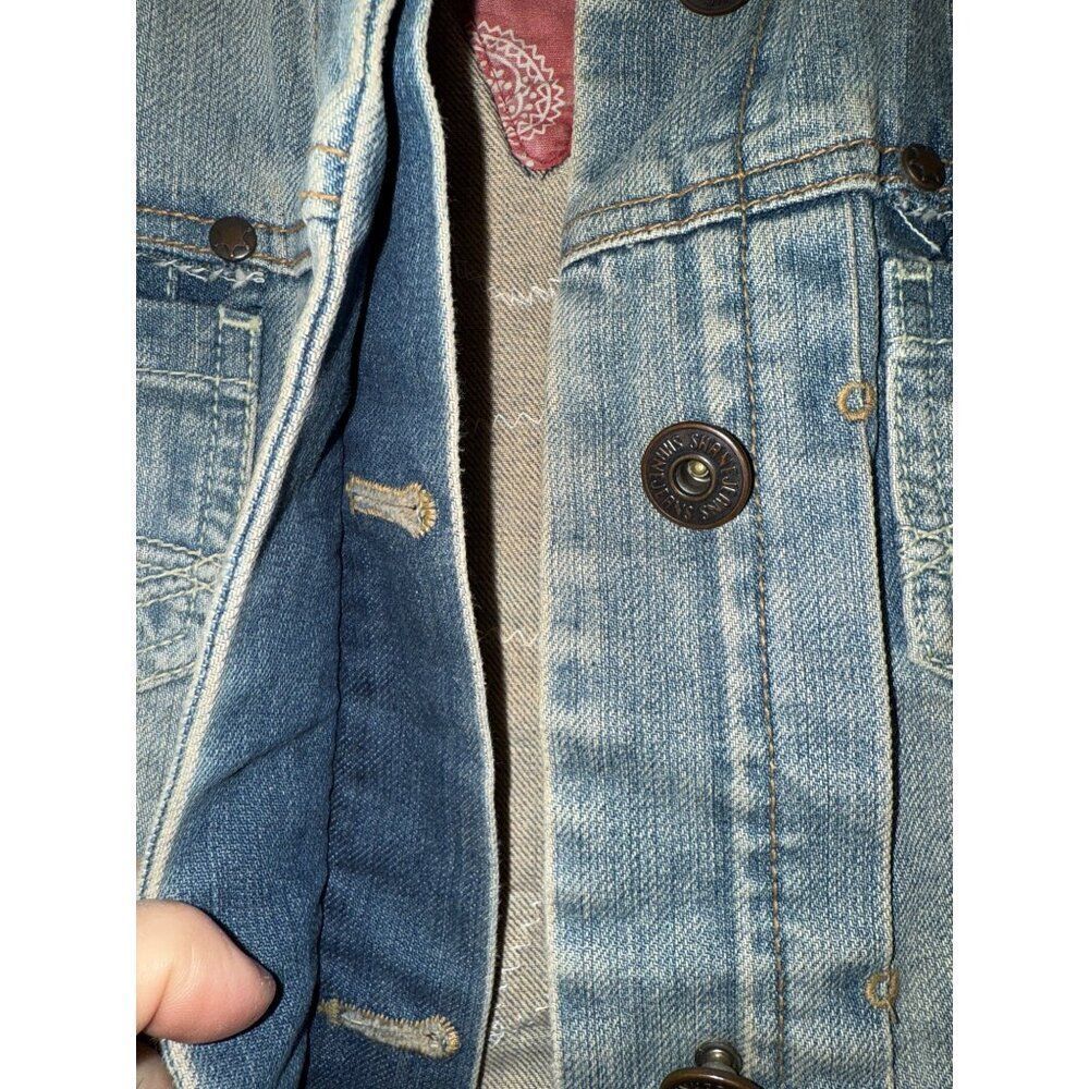 Shane Jeans Denim Embellished Vest Size Small‎ - Picture 14 of 16